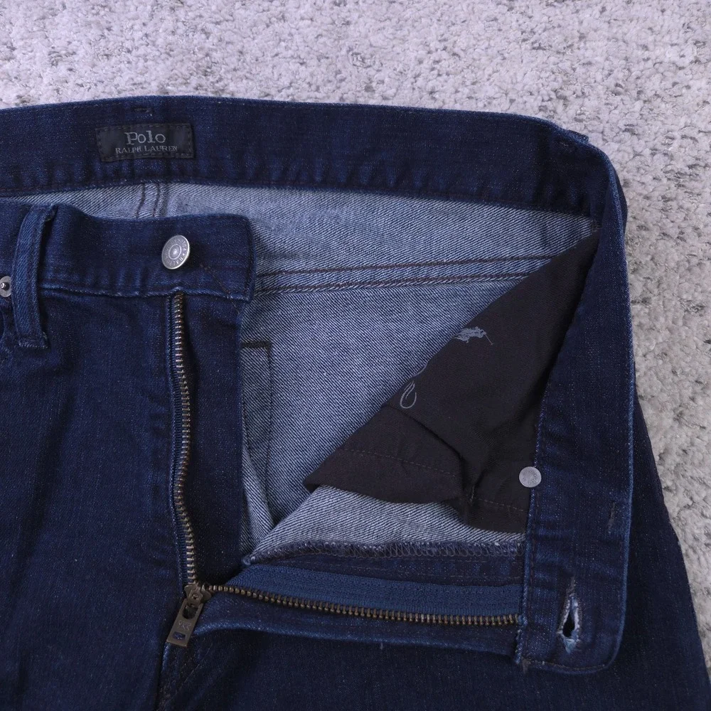 Polo Ralph Lauren Jeans Mens 32x30 Sullivan Slim Fit Stretch Denim Dark Blue